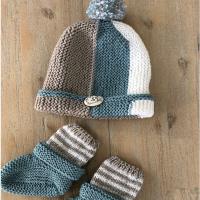 K3015 Vertical Beanie and Booties